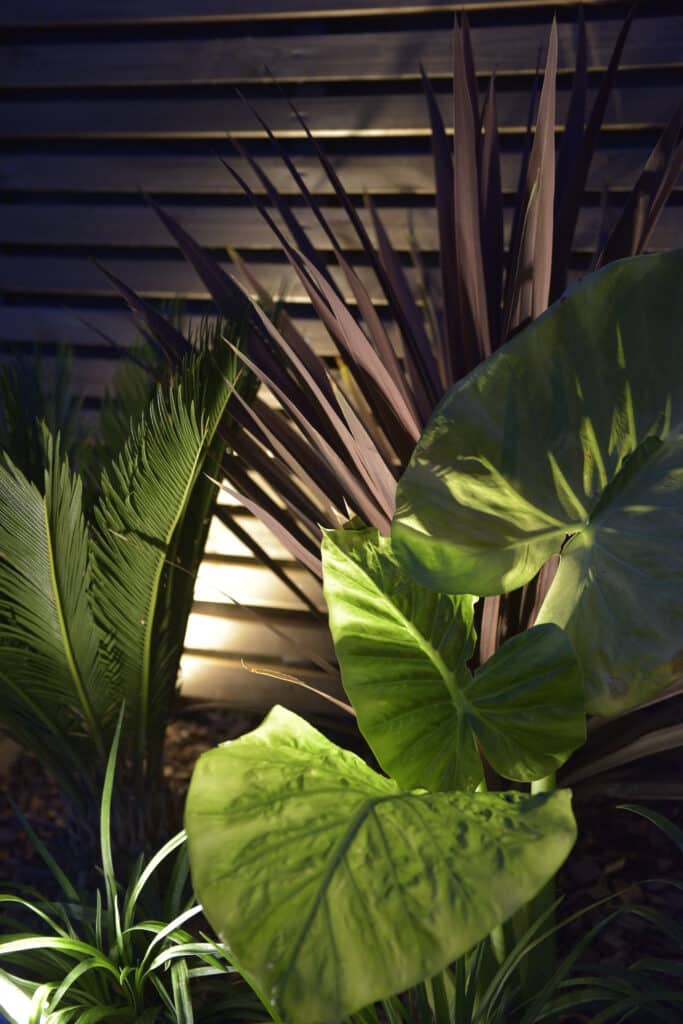 Integrating illuminated artworks into a landscape design